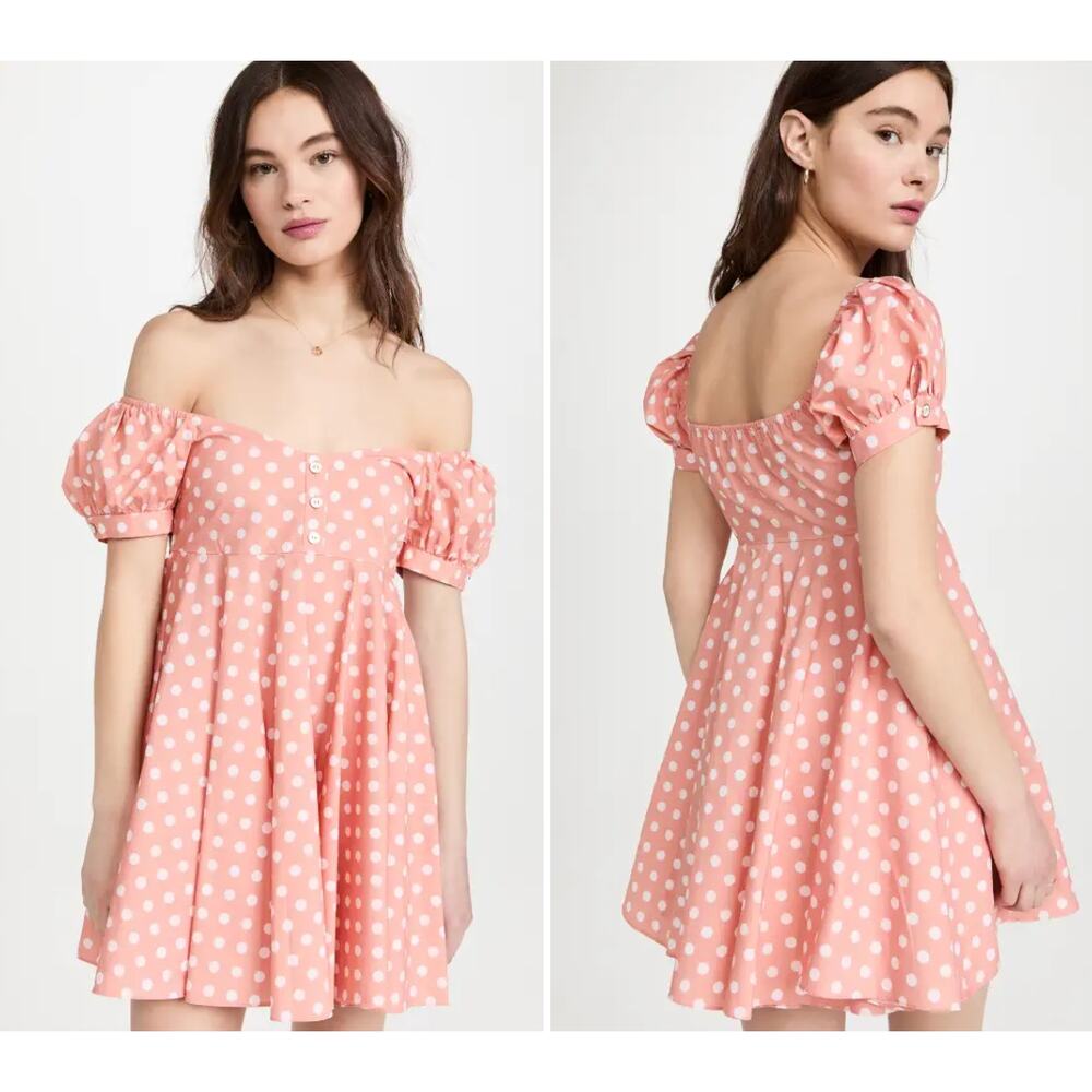 CAROLINE CONSTAS Blush Pink Dina Mini Dress XXS NWT‎